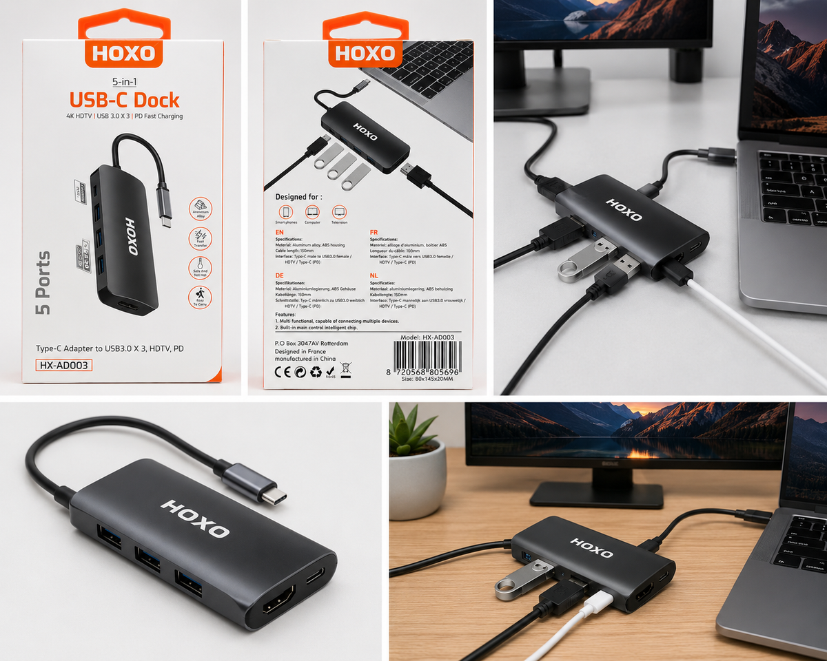 HOXO 5-in-1 USB-C Hub