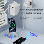 HOXO 65W GaN USB-C oplader met oprolbare kabel – foto 9
