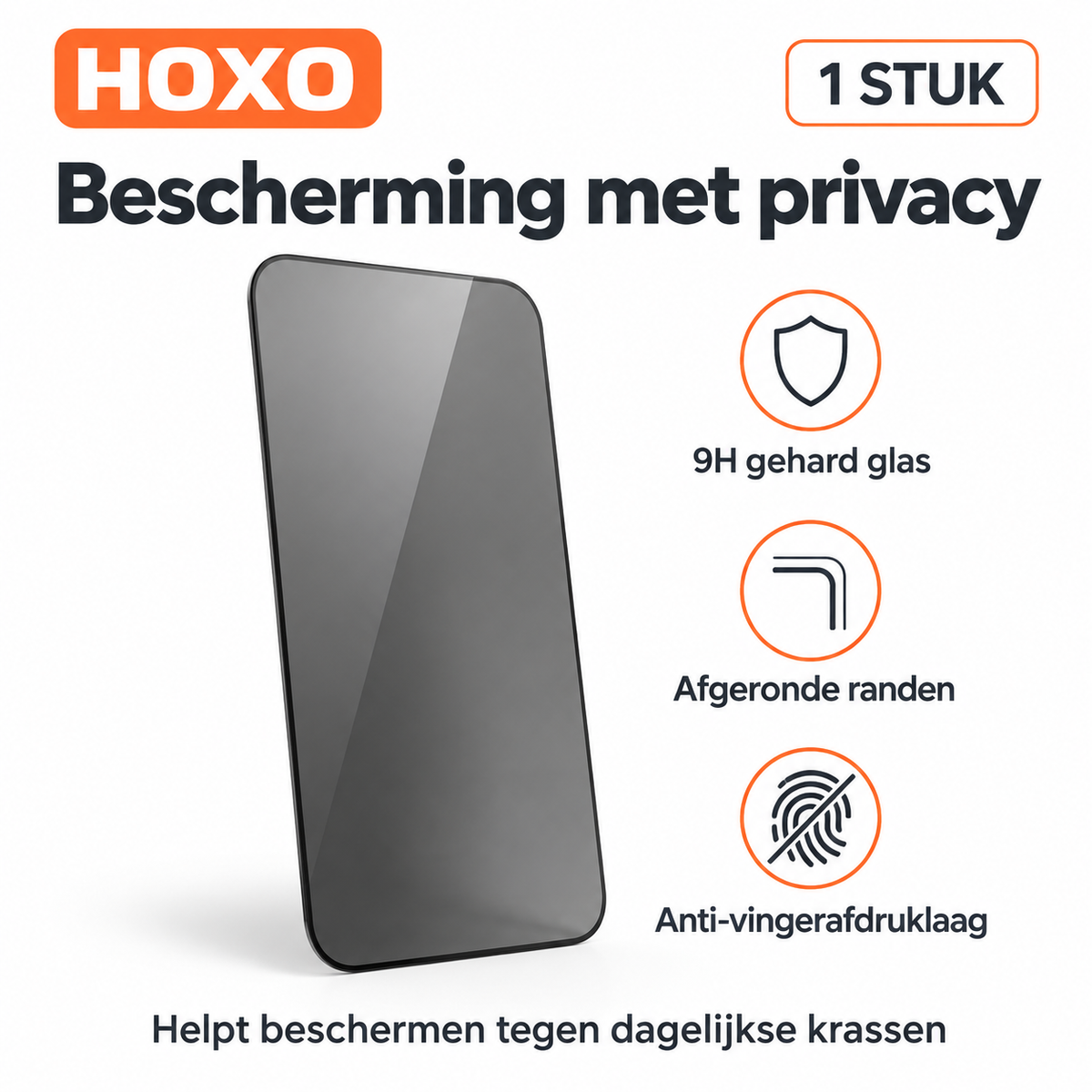 HOXO 6D privacy tempered glass screen protector – 1 piece
