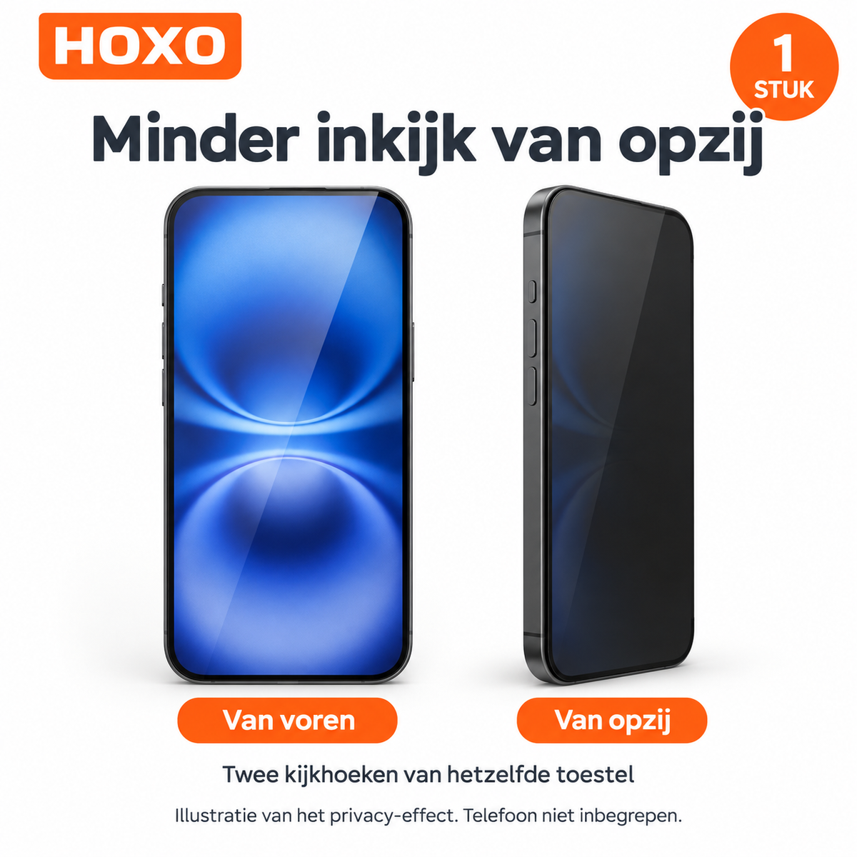 HOXO 6D privacy tempered glass screen protector – 1 piece