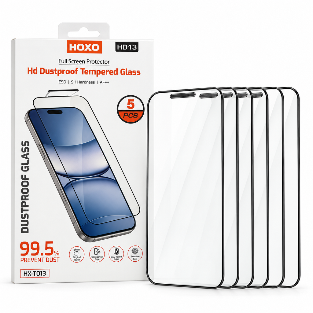HOXO HD 6D tempered glass screen protector – 5 pieces
