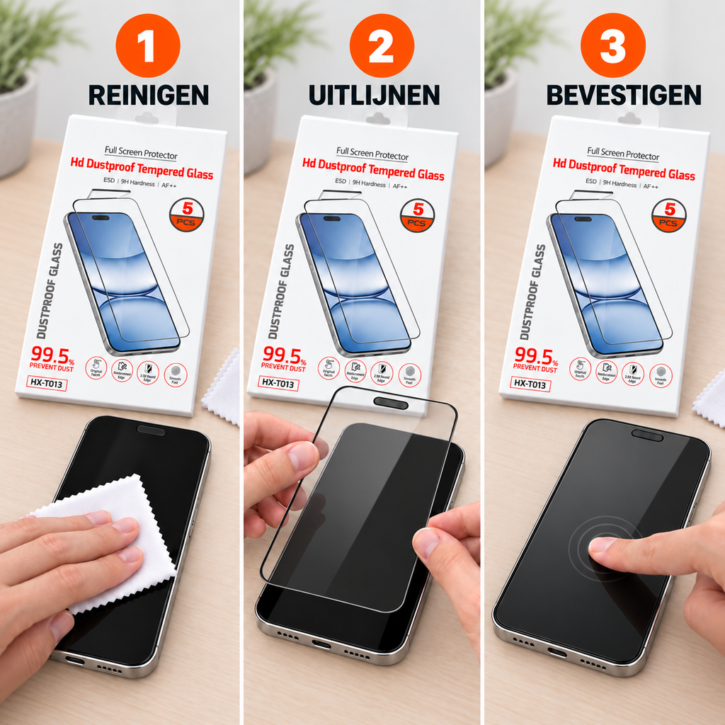 HOXO HD 6D tempered glass screen protector – 5 pieces