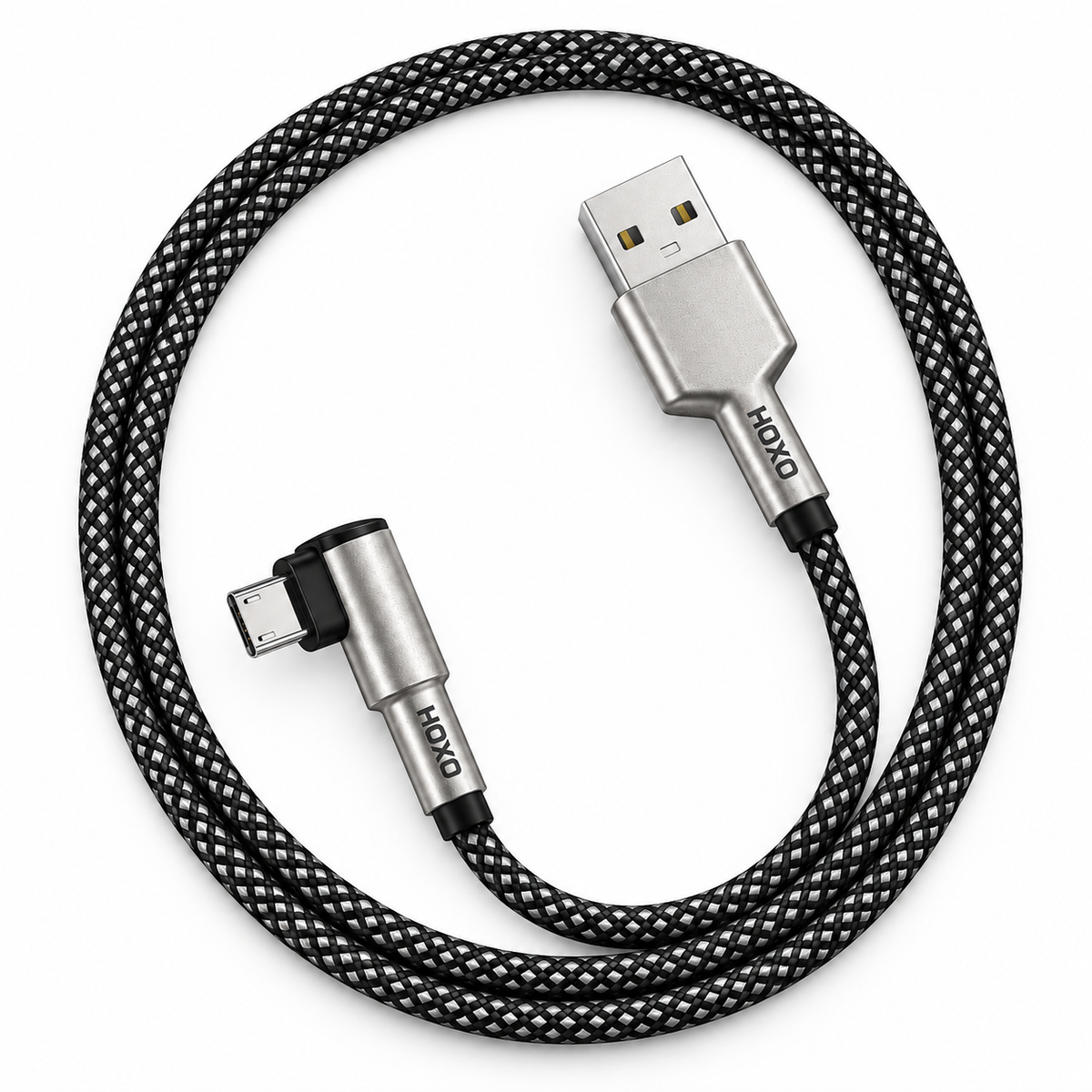 HOXO HX-USB017-UM gevlochten USB-A naar Micro-USB kabel, 1,5 meter