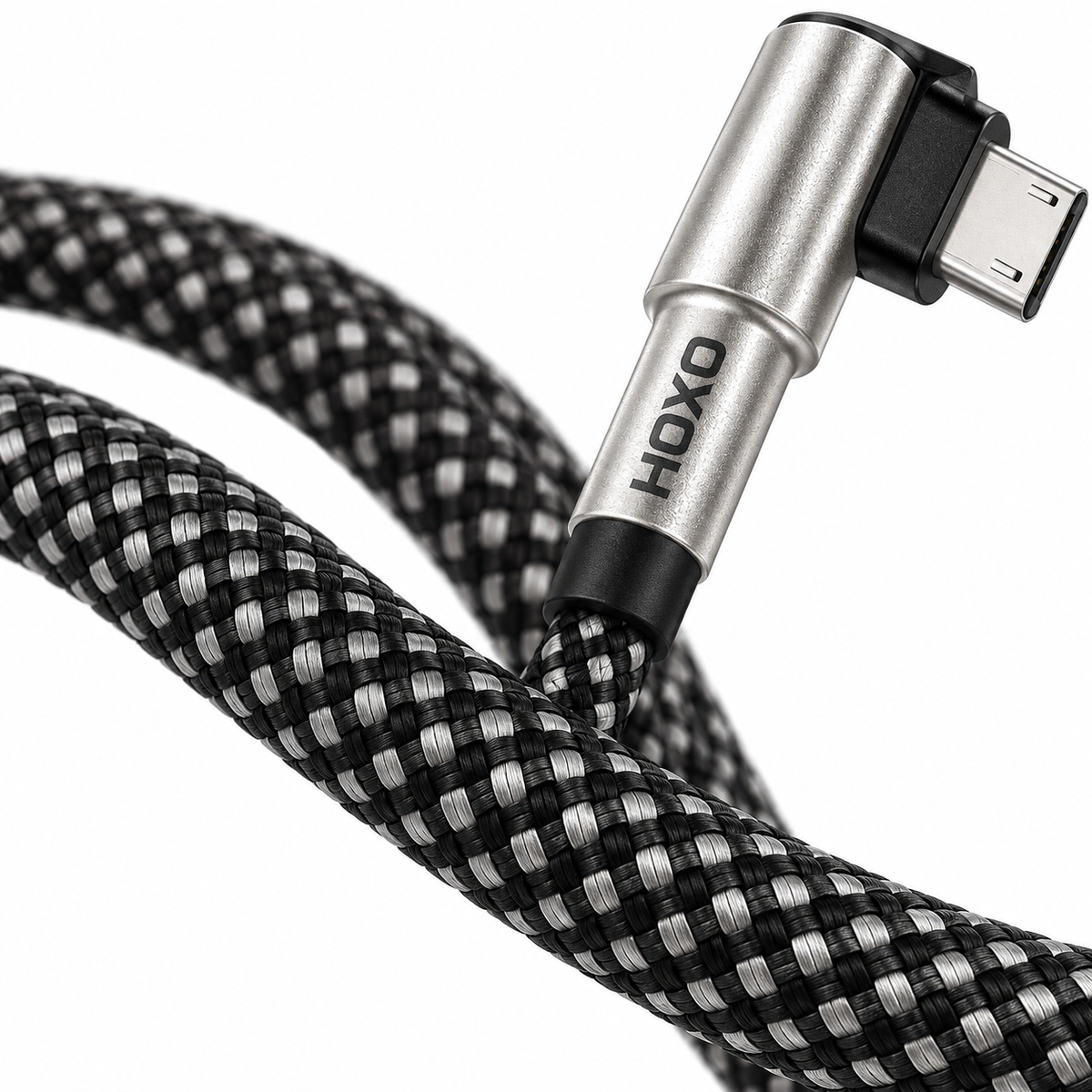 HOXO HX-USB017-UM gevlochten USB-A naar Micro-USB kabel, 1,5 meter