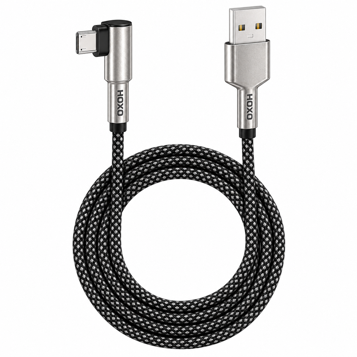 HOXO HX-USB017-UM gevlochten USB-A naar Micro-USB kabel, 1,5 meter