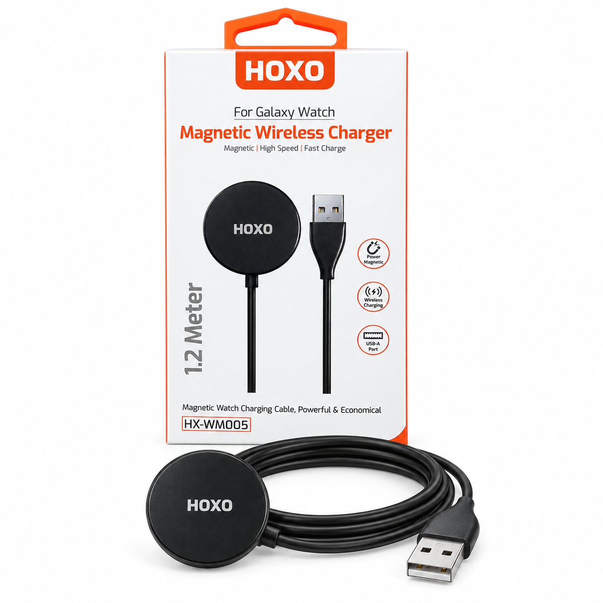 HOXO HX-WM005 magnetische Samsung Watch oplader met USB-A