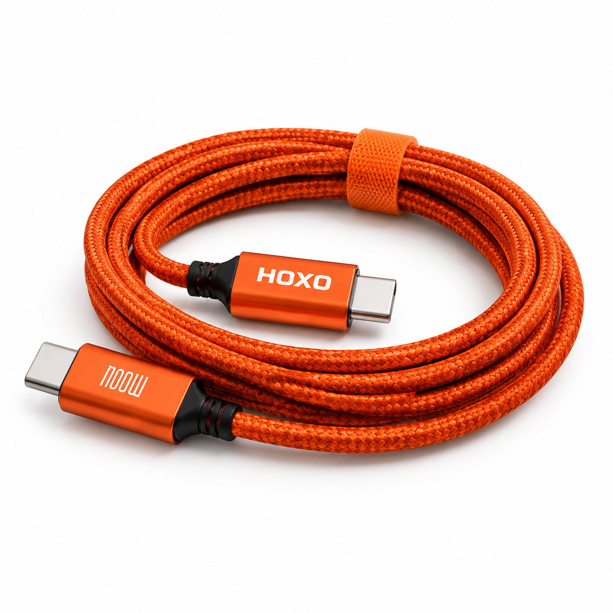 HOXO 100W Type-C to Type-C Braided Cable 1m – oranje kabel