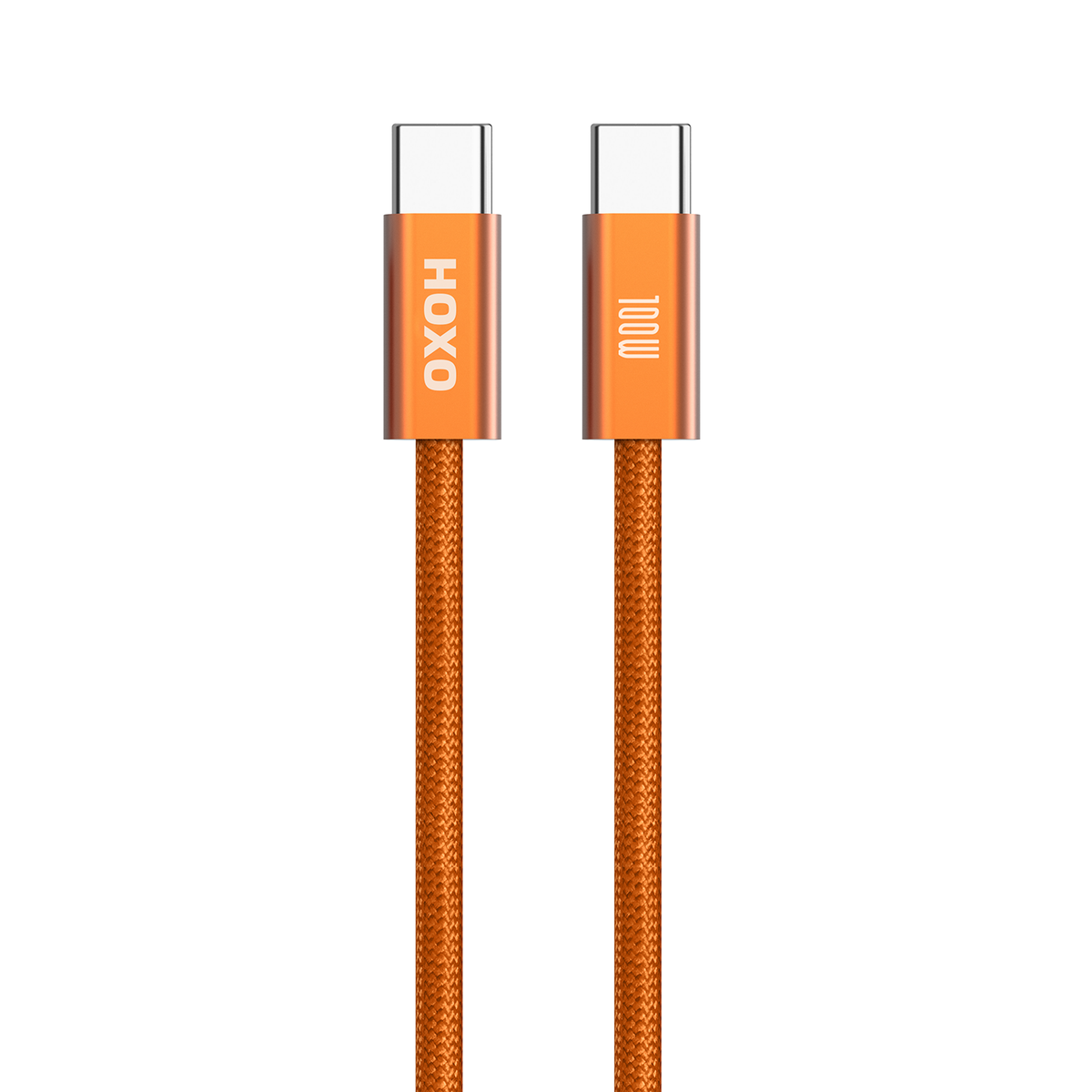 HOXO 100W Type-C to Type-C Braided Cable 2m – Orange