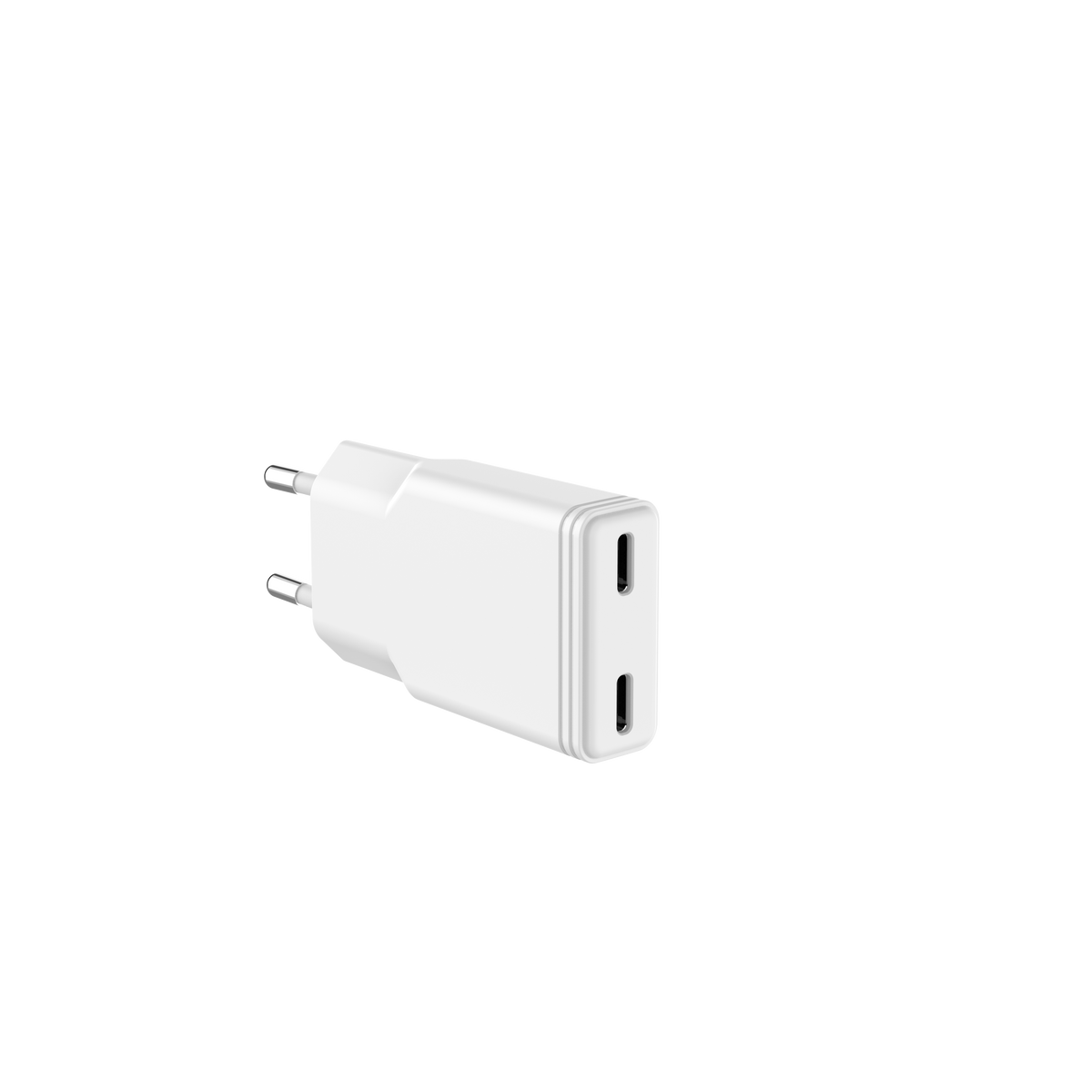 HOXO 20W Max PD Adapter with 2 Type-C Ports with C-to-8pin Cable – productaanzicht