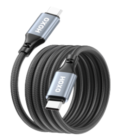 HOXO 60W Type-C to Type-C Magnetic Braided Data Cable 1m – originele productfoto