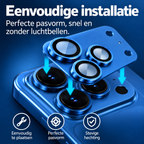 HOXO iPhone 17 Pro camera lens protector — Blue — Installation
