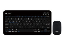 HOXO Wireless Bluetooth Mouse and Keyboard Set - Black/White/Blue – originele productfoto