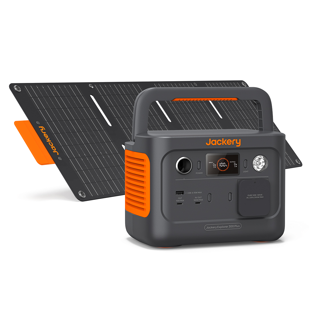 Jackery Explorer 300 Plus + SolarSaga 40W Mini solar panel – officiële productafbeelding